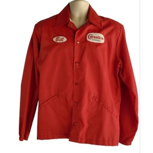 1970's Carnation Dairy Advertisement Red Men's Jacket Costume Cosplay Unitog L image 1