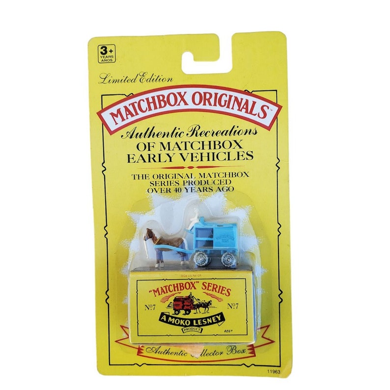 1992 Matchbox Originals Early Vehicles No.7 Matchbox Horse Drawn Milk ...