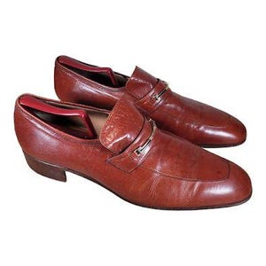 Bruno Magli 80s Telly Mens 8.5 M‎ Brown Leather Tassel Loafers Made in Italy Bruno magli italy mens - Gem main image 3
