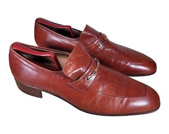 【USED】90's Italy製 leather Loafers 1990's Brown Italian Loafers - Etsy
