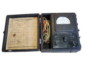 Vintage Westinghouse OHMS VOLTS MILLIAMPERES Meter 665-J Jackson Electrical