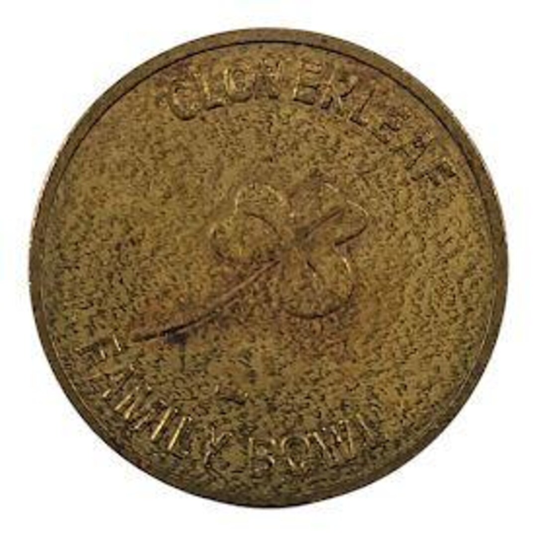 Cloverleaf Family Bowl Token – Vintage Brass Bowling Arcade Coin B2 - Etsy