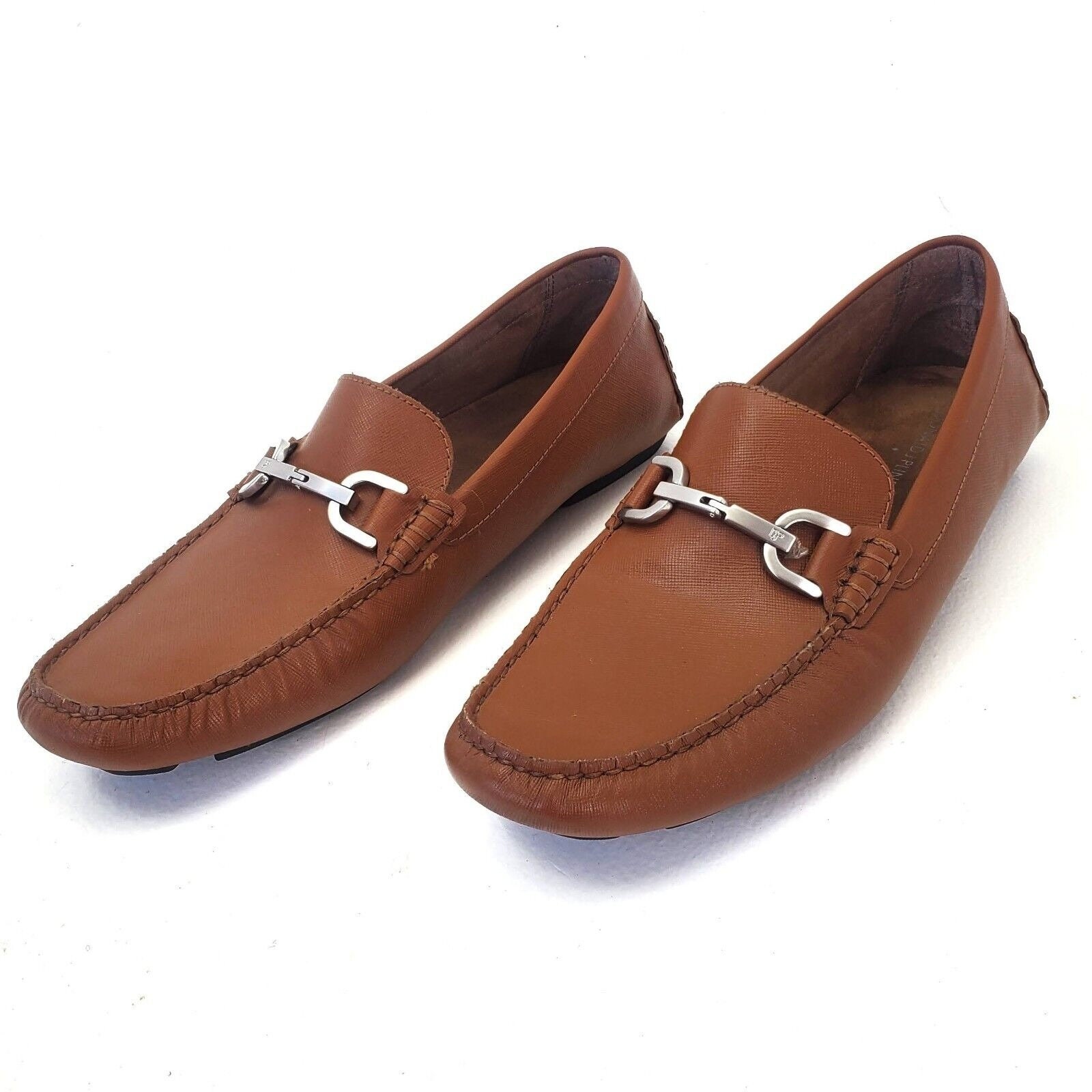 Donald J Pliner Broy Brown‎ Leather Slip-On Loafer 2 Tone Dress Shoes Size 11 DONALD J PLINER dark brown suede loafers flats shoes ~super  main image 2