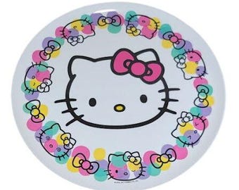 Hello Kitty Plate 10 Inch Zak Designs Sanrio Melamine Colorful T15
