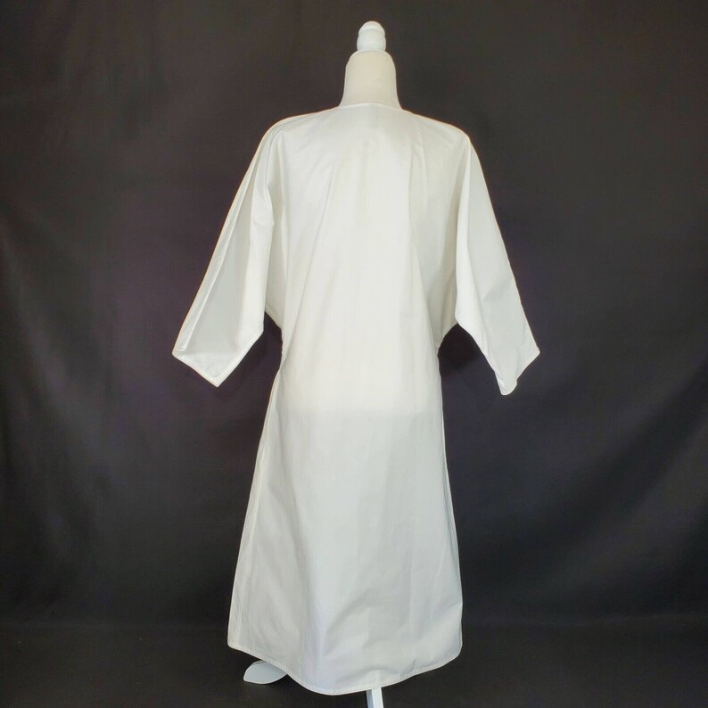 NOUVEAU Lucy Wild Robe droite blanche à manches longues, Robe de créateur 100 % coton, Moyenne image 3