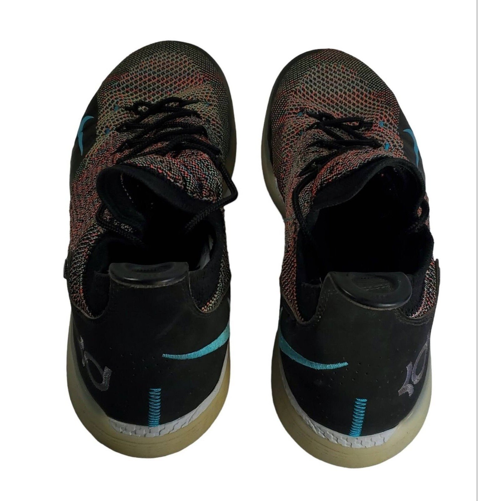 Nike Mens 11.5 Zoom KD 11 Multicolor Black Rainbow Kevin 