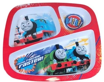 Thomas The Train Divided Plate Kids Melamine Rattle Faster Faster T15