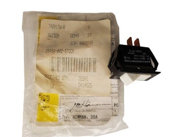 Cessna TA201-TW-B Rocker Switch SPST on off Carling Airworthiness Approval TAG