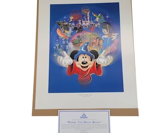 Disneyland Where The Magic Began Mickey Lithograph 2005 COA M15