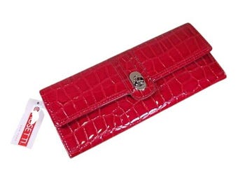 Rosetti Red Wallet Women's Faux Croc Clutch Organizer New With Tag M31