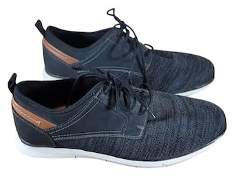 Sonoma Mens Casual Shoes Black Mesh Lace Up Comfort Size 10 Medium M39
