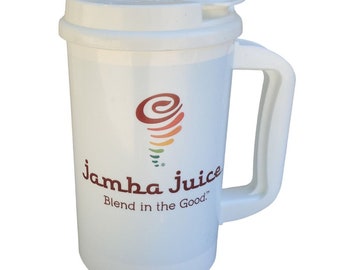 Jamba Juice Handled Mug Cup With Lid 25 Year Anniversary Thermo Unused New M11