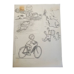 Pencil Newspaper Comic Artist Strip Paul Gringle Rural Delivery/Out our Way 1951