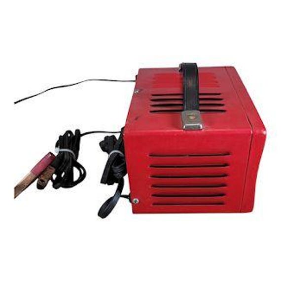 Vintage 1970's Industrial Retro Christie 6 Amp Red Battery Charger