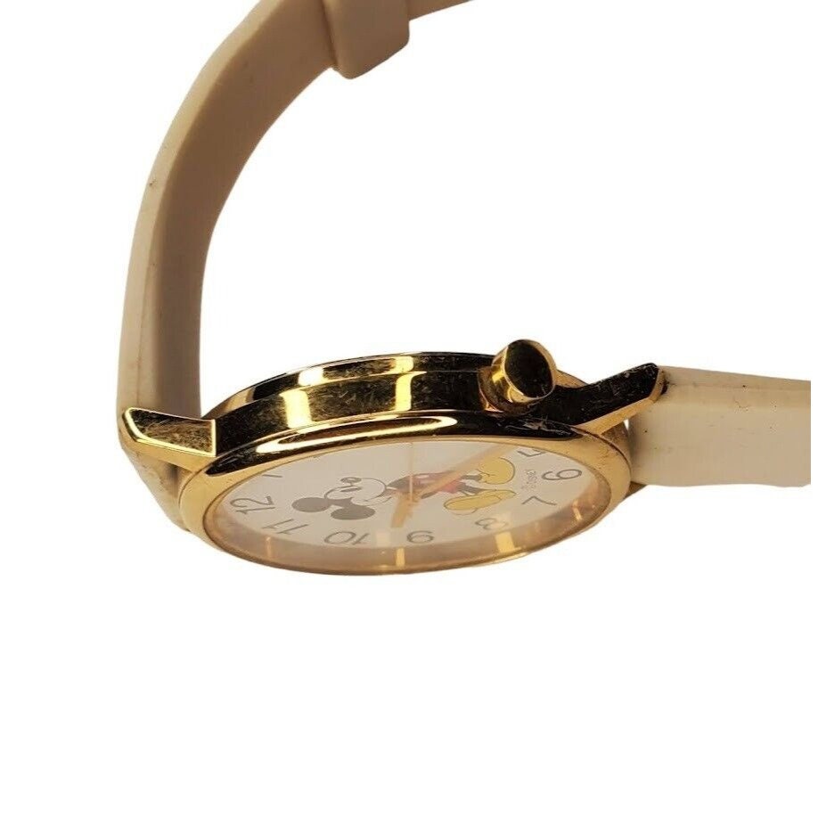 VTG Mickey Mouse Watch Ladies Gold Tone Round Exclusively  display picture 3