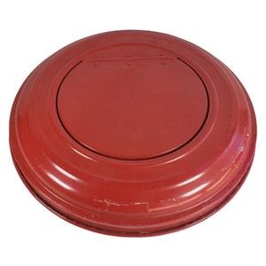 Witt Safco Industrial Red Round Trash Recycling Metal Lid Red Push Down Can 16 image 1