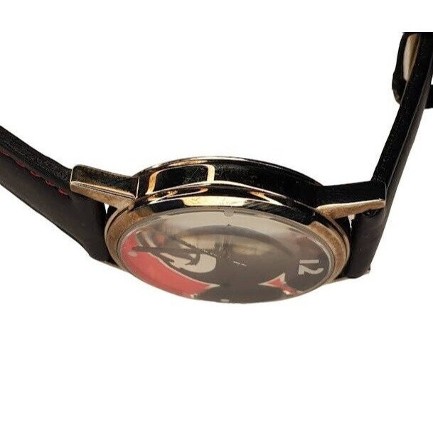 Mickey Mouse Disney Red Black Silver Face Watch Stitched 11200331 Time Works Amazon.com: Mickey Mouse Watch for Men – Vintage-Inspired  main image 4