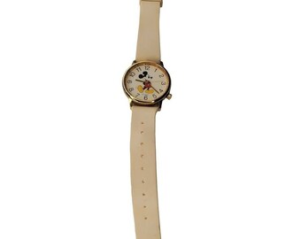 VTG Mickey Mouse Watch Ladies Gold Tone Round Exclusively  display picture 1
