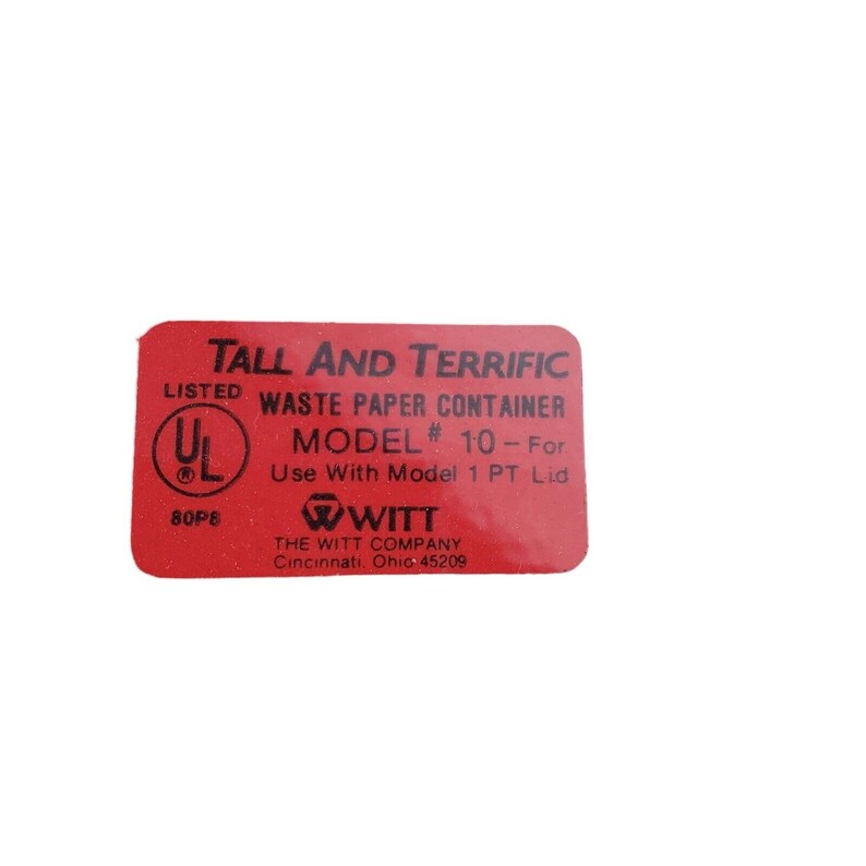 Witt Safco Industrial Red Round Trash Recycling Metal Lid Red Push Down Can 16 image 3