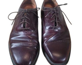 Rockport Mens Leather Dress Shoes Brown Cap Toe Lace Up Size 9.5 M39