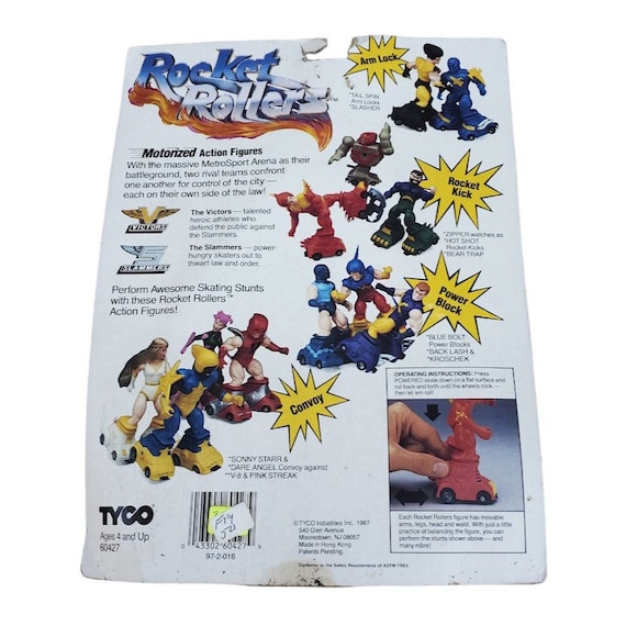 Vintage 1987 TYCO ROCKET Rollers Hot Shot Rare Action Figure Toy