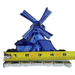 Vintage Royal Delft Blue Hand Painted Windmill Spoon Holder Rack Ceramic M6 image 4