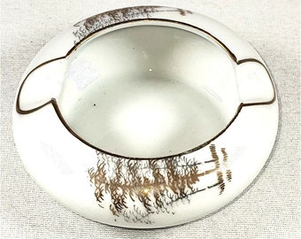 Japanese FUKAGAWA ARITA Ashtray Chopsticks Rest Coin Ring Dish Tray Holder Gold