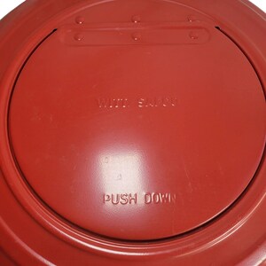 Witt Safco Industrial Red Round Trash Recycling Metal Lid Red Push Down Can 16 image 2