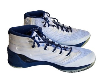 Under Armour Steph Curry Blue White Gray Basketball Shoes Size