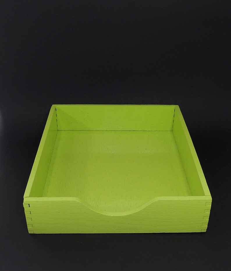 Tanker Desk File Holder Lime Green Wood Mid Century Modern In Tanker Desk File Holder Lime Green Wood