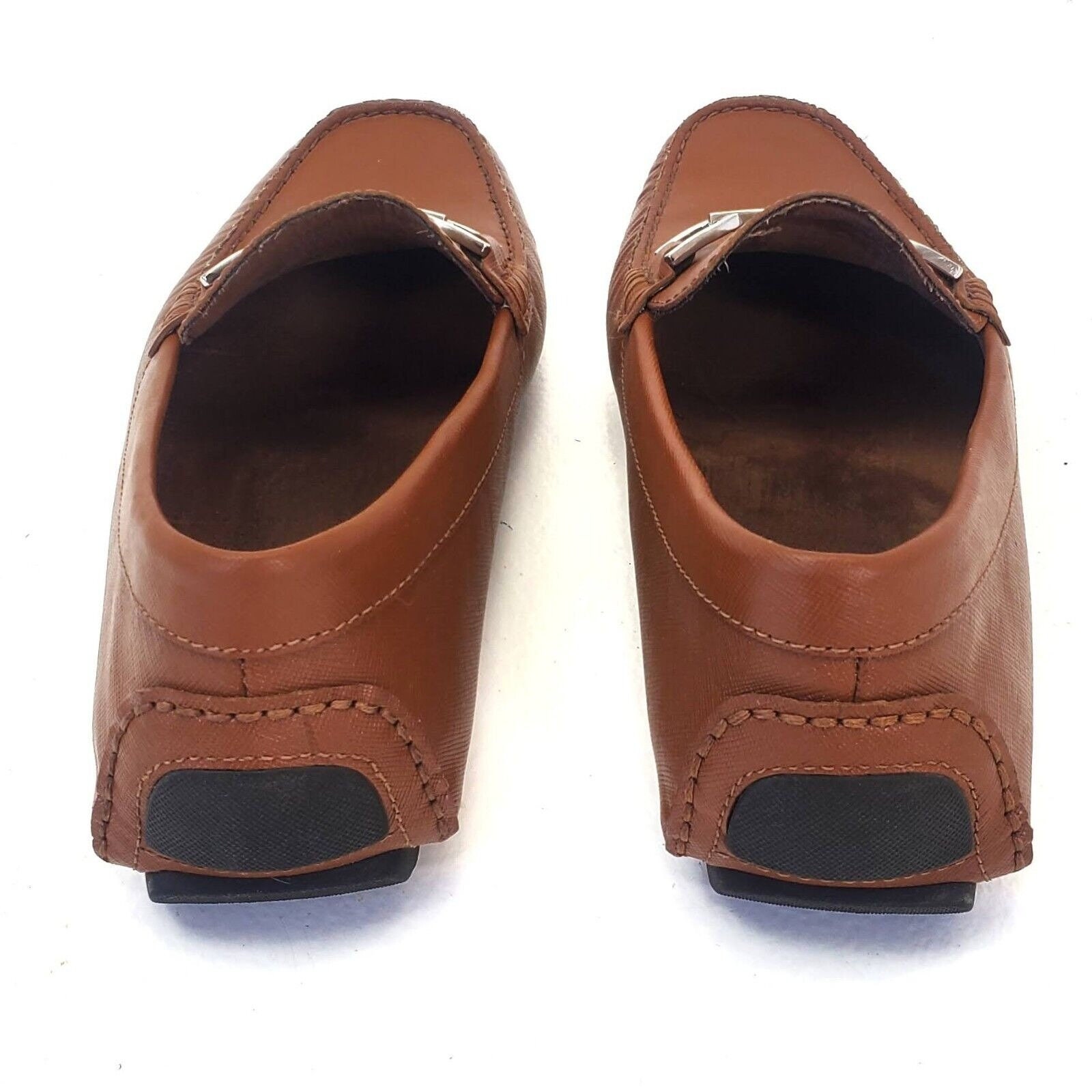 Donald Pliner Mens 10M Brown Leather Viro Driving Moccasinsr Loafers Inner Suede DACIO DRIVER at Donald Pliner main image 4
