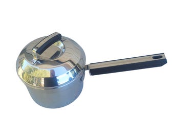 Cuisine Cookware World Class 5.5 In Saucepan W Lid Copper Stainless 1986 T2
