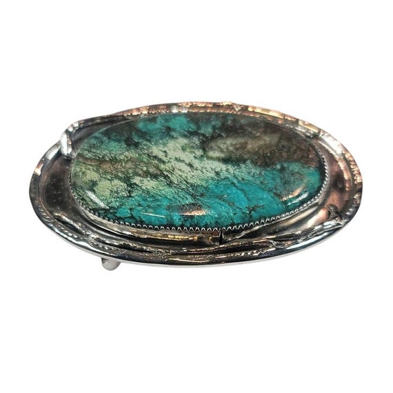 Native American Labradorite Turquoise Silver Belt… - image 2