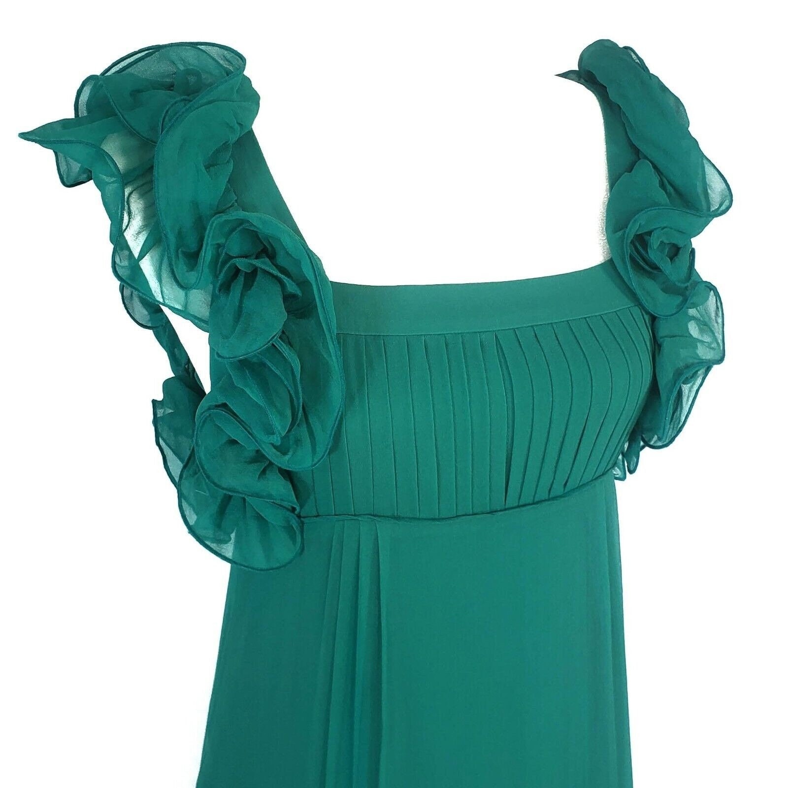 New Petite 4P Catherine Malandrino Green Mini Formal Cocktail Dress Silk Stretch New Petite 4P Catherine Malandrino Green Mini Formal Cocktail Dress Silk Stretch