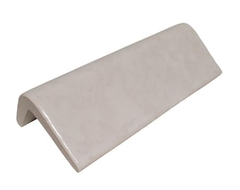 NOS Aztec Ceramic V Cap Tile Edge Trim Vantage 508 Oyster Off White Textured 6"