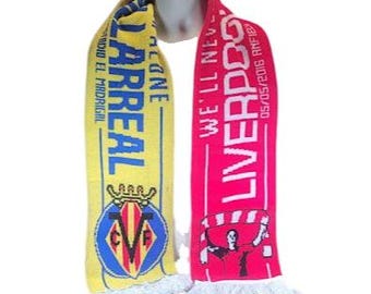 Liverpool Villarreal Match Scarf 2016 Anfield Soccer Fan 62 Inch M39