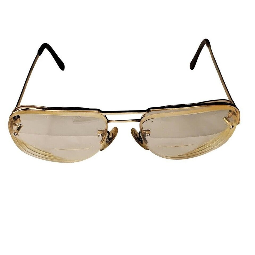Univis USA Bronzini Gold Square Aviator Sunglasses Vintage Retro Unisex Horizon Sunnies – Square Aviator Metal Frame | Modern  main image 4