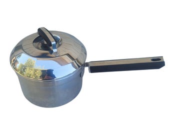 Cuisine Cookware World Class 2 Qt 6.5 In Saucepan Copper Stainless Lid 1986 T2