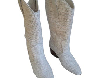 MIA Limited Edition Jenah Women’s 6.5 Cream Raffia Cowboy Boots New M11