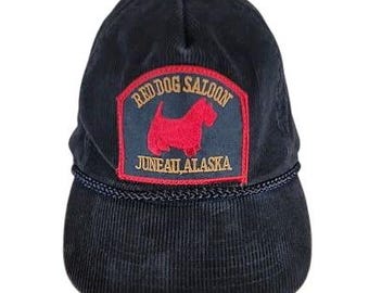 Red Dog Saloon Hat Juneau Alaska Corduroy Snapback Rope Brim Cap T15