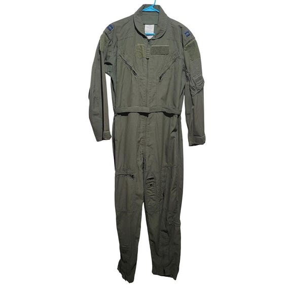Officers Coveralls Flyers Flight Suit 42R Green Flame Resistant