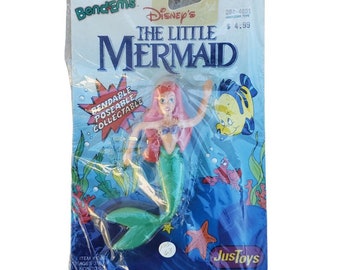 Disney's Little Mermaid, Ariel, Bendem's Toy by JusToys Vintage 1990s NIB (M3)