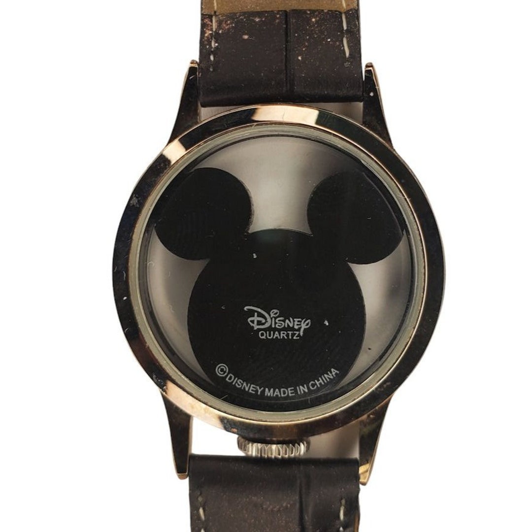 VTG Disney Mickey Mouse Black Façade Clear See Through Ladies