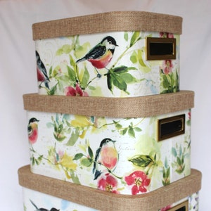 Greeting Card Organizer or Keepsake Box Aviary