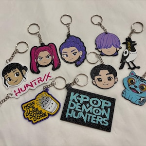 KPop Demon Hunters Keychains, Rumi, Zoey, Mira, Derpy, and more! Great for Party Favors!