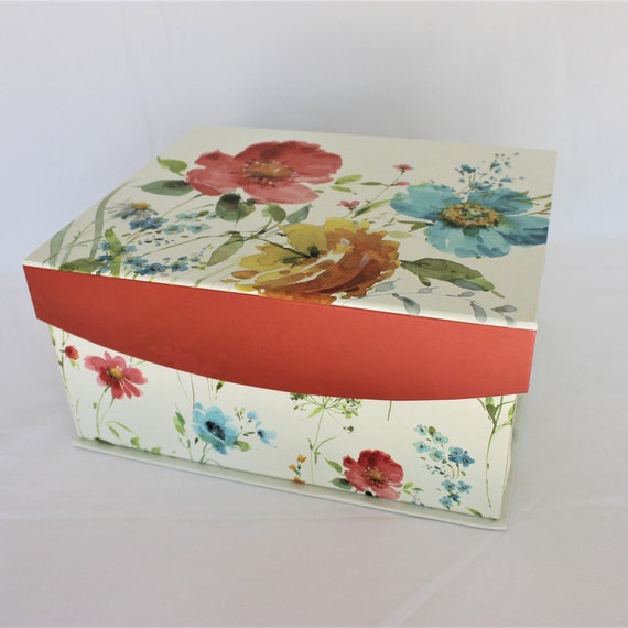 Greeting Card Organizer, Watercolor Floral 