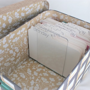 Greeting Card Organizer Box With Dividers 