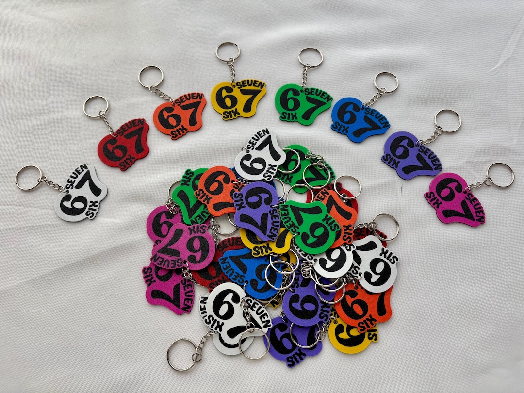 67 Six Seven Keychains in Many Colors, Great for Party Favors! - Etsy