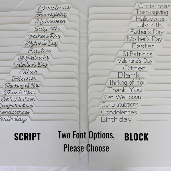 Cardstock Dividers Etsy