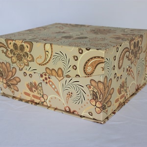 Organiseur de cartes de voeux beige clair à motif cachemire
